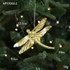 Decoraciones de Navidad, adornos dorados para árbol de Navidad, copos de nieve creativos, zapatos de cristal, colgantes de renos, accesorios galvanizados, colgantes
