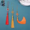 Exquisito Creativo Estilo Largo Flor Buena Luna Redonda Borlas Flecos Estilo Chino Hanfu Accesorios de Presión Accesorios para Ropa Colgantes Venta al por Mayor