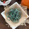 Anel de Jade Azul Água Grau A, Anel Fino de Jade Natural Tipo Gelo para Dedo Mínimo, Anel Liso para Homens e Mulheres, Algodão Floco de Neve