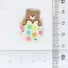 Acessórios de Resina Desenho Urso Palavra Acessórios de Cola Cremosa Acessórios DIY Capa de Celular Acessórios para Sapato com Furo
