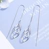 Aretes Colgantes de Plata S925 con Borlas de Rombos Estilo Coreano Accesorios Aretes Geométricos de Moda Aretes para Mujer Venta al por Mayor de Aretes