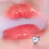 Amor zircônia de quatro cores unha labial unha do osso da orelha coração de pêssego aço inoxidável 316 garra pedra novo piercing corporal europeu e americano joia