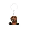 Llavero de Acrílico de Cachorro de Dibujos Animados Transfronterizo 2D para Vacaciones Colgante Plano para Actividad Regalo Pequeño Colgante Creativo para Mochila