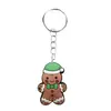 Llavero de Muñeco de Nieve Navideño Accesorios para Mochila Goma Suave de PVC Pequeños Accesorios de Regalo Colgante Personalizado DIY Colgante