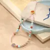 Nova Corrente de Celular Pingente com Contas de Pedra Shoushan Estilo Chinês Cristal Rosa com Pedra da Lua Cinza Única Acessórios de Lótus Cordão
