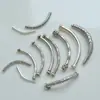 Tailandia Chiang Mai Tubo Curvo de Plata Hecho a Mano Tubo Delgado Liso Tubo Pequeño Tallado Pulsera Collar Joyería de Plata DIY Accesorios