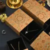 Caja de Cajón de Empaque de Papel Estilo Palacio, Caja de Regalo para Aretes Dorados, Pulsera, Peine de Madera Grande, Peine de Cojín de Aire, Venta al por Mayor de Cajas de Regalo
