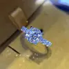 Anel de moissanita 2 quilates estrelas atacado anel de diamante 750 cor D caneta de teste overtest suporte a geração de cabelo