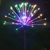 Luzes de fogos de artifício LED movidas a energia solar para jardins externos, pátios e gramados, fogos de artifício eletrônicos decorativos disponíveis para atacado