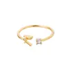 Anel Personalizado e Requintado de 26 Letras para Mulheres, Luxo Acessível, Design de Nicho, Anel Aberto, Elegante, Versátil, Anel para o Dia a Dia Atacado