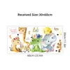 Pegatina de Pared Autoadhesiva de Animales Lindos de Dibujos Animados Jirafa Serpiente Elefante Pegatina Decorativa para Habitación Infantil Br63752