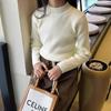 Suéter Básico Suave y Esponjoso para Niñas Otoño/Invierno 2025 Versátil Cuello Medio Alto Punto para Niñas y Niñas Mayores