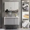 Yida Puede Personalizar Paneles de Puerta Pintados de Roble Gris Hierro Gabinete de Baño Gabinete con Lavabo de Mano para Baño Juego de Gabinetes de Baño