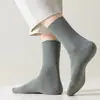 Calcetines Sueltos para Hombre, Calcetines Finos de Algodón, Transpirables, No Aprietan, Talla Grande, Sueltos, Calcetines de Media Pantorrilla sin Costuras para Primavera y Verano