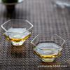 Taza de té pequeña de estilo japonés, de vidrio resistente al calor, transparente, para degustación de té, tazón de té pequeño, taza individual, juego de té de kung fu para el hogar