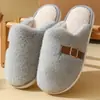 Bolsa de estudante simples cabeça moda feminina sapatos quentes sola plana estilo coreano chinelos algodão interno felpudo casual mais veludo casa