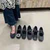 Zapatos Mary Jane planos estilo tweed, de aspecto de hada, forrados de felpa, con plataforma para aumentar la altura, de punta cuadrada para mujer, colección otoño/invierno 2025, de suela gruesa, zapatos mullidos y mocasines