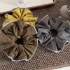 Estilo Coreano Tela de Alta Gama Bloque de Color Borde Recortado Liga para el Pelo Tipo Intestino Grueso para Mujer Elegante Moño Cola de Caballo Cuerda para el Pelo Flor para el Pelo Accesorios para el Cabello