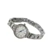 Relógio Feminino de Aço Fino com Mostrador Pequeno, Relógio Feminino Quartz Redondo Simples Cravejado com Diamantes, Versátil para o Trabalho e Estudantes