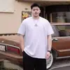 Ropa de Verano Nueva Tendencia para Hombre Tallas Grandes Estilo Dibujos Animados Suelta Oversize Algodón Puro Estampada Camiseta de Manga Corta