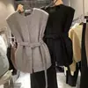 Chaleco de punto de estilo retro suelto de longitud media, de alta gama, suave, para mujer, nuevo estilo Otoño 2026, Dongdaemun, Corea