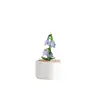 Adornos de Artesanía de Vidriado Zibo Orquídea Suzuki Planta Verde en Maceta Especialidad de Boshan Decoración del Hogar Regalo de Escritorio