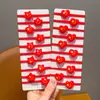 Nuevo Scrunchie de Cinco Estrellas Bandera Roja, Diadema, Accesorio para el Cabello con Forma de Corazón para Viajes del Día Nacional, Lindo Scrunchie para Estudiantes