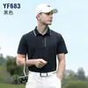 Pgm Ropa de Golf para Hombre Camiseta de Verano de Manga Corta Transpirable Perforada Ropa Deportiva Top de Golf