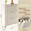 Gabinete para zapatos ultra delgado estilo crema con puerta abatible para entrada del hogar, popular gabinete pequeño para recibidor, zapatero económico que ahorra espacio