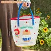 Bolsa de Gelatina Fofa de Desenho Animado Original Tengyi, Bolsa de Mão Versátil para Meninas, Bolsa de Praia para Viagem, Bolsa Transparente para Litoral, Atacado