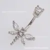 Novo Piercing de Umbigo com Zircônia Incrustada de Cobre, Piercing de Umbigo Borboleta, Piercing de Umbigo Urso, Joias de Piercing em Aço Inoxidável