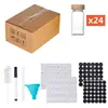 Conjunto de Garrafas de Temperos para Exportação Mais Vendido com Tampa de Bambu e Tampa de Madeira de Acácia, Conjunto Combinado de Saladeira de Pimenta para Cozinha e Pote de Vidro para Especiarias