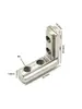 Accesorios para Perfiles de Aluminio Huangyu Wenzhou Conector de Ranura de Esquina Ángulo Recto Integrado Oculto Estándar Europeo Estándar Nacional 20/30/40/45