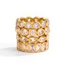 Jieding Joyería Estilo Europeo y Americano Anillo de Acero de Titanio en Forma de Corazón para Mujer, Joyería de Acero Inoxidable de Lujo de Gama Alta que No se Desvanece