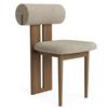 Silla de comedor de madera maciza estilo Sili con tela, silla de ocio sencilla para tocador, lujo ligero, nórdica moderna, silla de maquillaje de comedor de mediados de siglo
