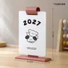 2027 Nuevo Calendario Perro Feliz Calendario de Escritorio Año de la Oveja Decoración de Escritorio de Oficina Cuaderno Planificador Mensual Libro de Tarjetas de Asistencia