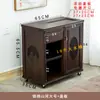 Gabinete de té móvil mesa de té pequeña mesa de bar de té gabinete lateral estante de almacenamiento cubo inferior de madera maciza gabinete de té integrado con tetera
