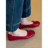 Zapatos Planos Rojos Chuyuji para Mujer, Suela Suave, Cómodos, Lazo, Bailarinas Poco Profundas, Nuevo Modelo de Verano 2026 para Mujer