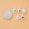 Plata de Ley S925 Chapada Eléctricamente Colgante con Forma de Corazón Cepillado de Precisión Material para Pulsera de Cristal Perla Collar Accesorios de Plata