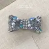 Corea del Sur Lujo Ligero Industria Pesada Clip de Pato Completo de Diamante Azul Océano Clip para Flequillo Lateral Combinable Accesorios para el Cabello