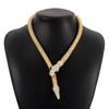 N9274 Europeu e Americano Exagerado Snake Colar Punk Personalidade Hip Hop Estilo Colar Trendy Cool Street Shot Micro-incrustado Colar