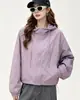 Chaqueta Larga con Capucha y Cordón de Color Sólido para Mujer, Otoño 2026, Estilo Coreano, Moda Petite, Top Versátil de Tendencia