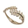 Pulsera de Hoja para Mujer Venta al por Mayor Moda Personalidad Aleación de Zinc Apertura Dorada Joyería Exagerada Europea y Americana Joyería Coreana de Venta Caliente