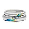 Anillo de Pareja Cielo Estrellado de Nueva Llegada para Hombres y Mujeres Diseño de Nicho Ins Anillo Personalizado de Regalo para San Valentín