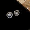 Aretes de Flor de Perla Jardín de Monet Aretes Elegantes de Alta Gama Mori Francés Aretes Ligeros de Lujo de la Edad Media para Mujer Venta al por Mayor