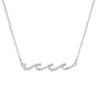 Estación Independiente Transfronteriza Joyería Popular Simple Nicho Estilo Lujo Ligero Incrustado Circonita Patrón de Ola Collar Pulsera para Mujeres