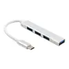 Aleación de aluminio nuevo Tipo-c a 4 USB 3.0 HUB hub divisor uno a cuatro estación de acoplamiento OTG