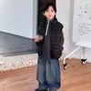 Roupas Infantis Michael Xie Colete de Penas para Meninos 2025 Novo Roupa de Inverno para Meninos Mais Velhos 90% Penas de Pato Branco Colete Casual