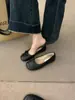 Zapatos Mary Jane de Cuero Suave Cómodos para Mujer, Estilo Nuevo Otoño 2026, con Moño de Hada y Punta Redonda, para combinar con una falda