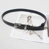 Cinturón de cuero genuino estilo europeo y americano Cinturón casual de mezclilla con hebilla de pasador retro para mujer Cinturón de vaca de dos capas de moda para mujer